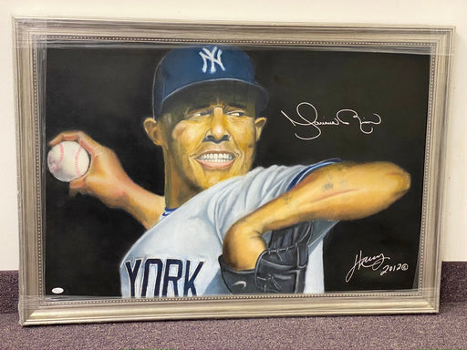 Mariano Rivera Signed and Framed Original Painting