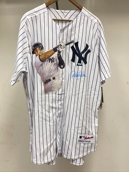 Derek Jeter Autographed Authentic Yankee Jersey with Hand-Painted Jeter Figure