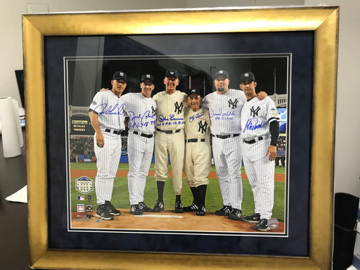 Yankee Perfection Photo with Autographs from Pitchers and Catchers