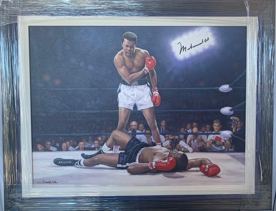 Muhammad Ali Autographed Original Painting