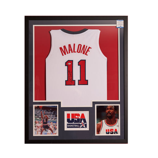 Karl Malone Team USA Autographed Jersey