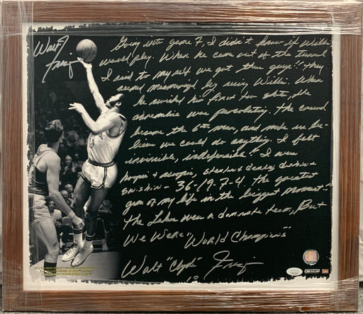 Walt Frazier Autographed Canvas Storyline