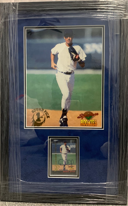 Derek Jeter #1 Draft Pick Photograph and Autographed Card