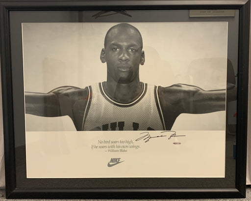 Michael Jordan Autographed Wing Poster