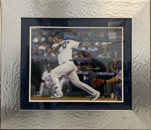 Gary Sanchez Oversized Action Shot with Game-Used Dirt